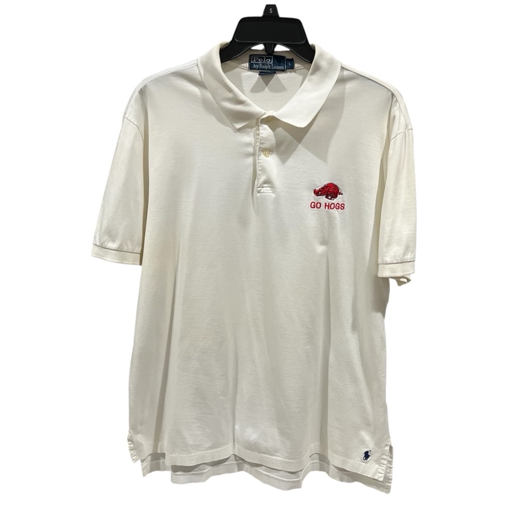 Vintage Polo Ralph Lauren Arkansas Razorbacks Go Hogs Men’s Polo Size Large